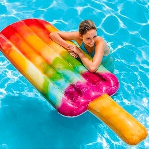 INTEX Inflatable Popsicle Pool Float with Realistic Printing, 72in x 26in